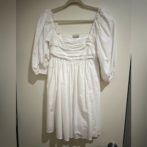 Abercrombie White Puff Sleeve Dress